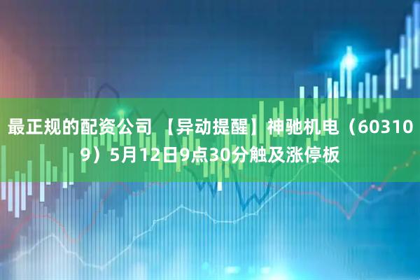 最正规的配资公司 【异动提醒】神驰机电（603109）5月12日9点30分触及涨停板